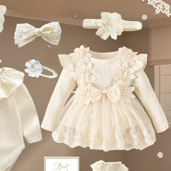 Baby Girl Lace Dress Set