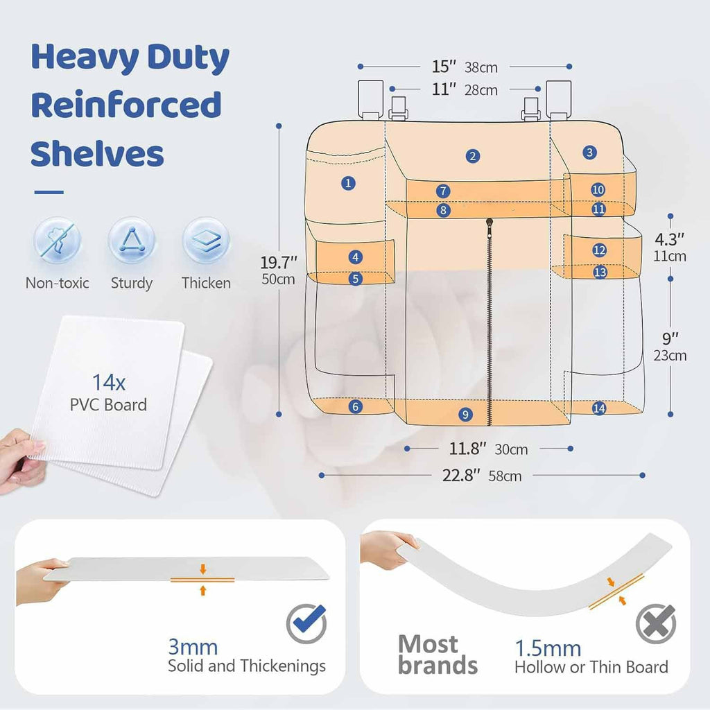 Layered Baby Bedside Storage Bag