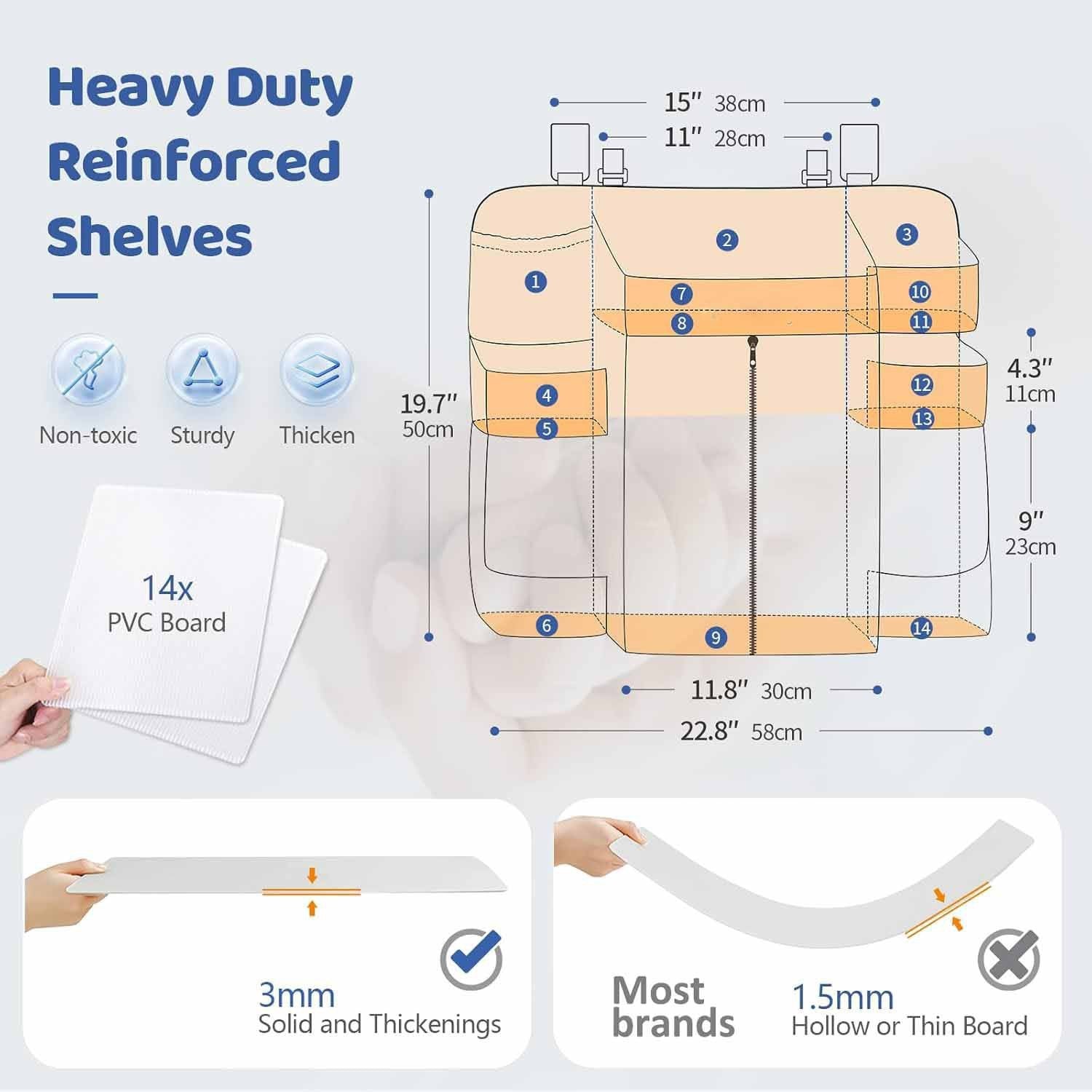 Layered Baby Bedside Storage Bag