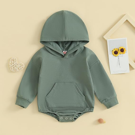 CuddleCloud™ 
Baby Hooded Romper Jumpsuit